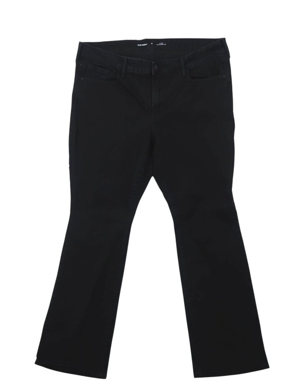 ✨3/$30 Old Navy 16 Black Mid-Rise Kicker Boot-Cut Jeans Stretchy Durable Classic